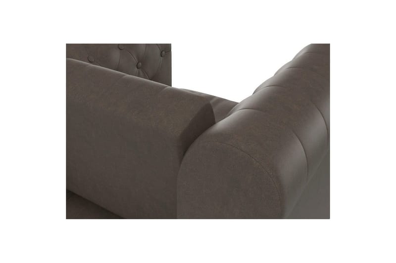 Fåtölj Felix Mörkbrun, Mikrofiber/Trä/Metall - Mörkbrun, Mikrofiber/Trä/Metall - Möbler - Vardagsrum - Fåtöljer