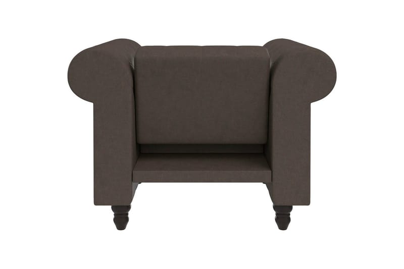 Fåtölj Felix Mörkbrun, Mikrofiber/Trä/Metall - Mörkbrun, Mikrofiber/Trä/Metall - Möbler - Vardagsrum - Fåtöljer