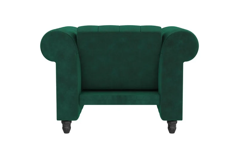 Fåtölj Felix Mörkgrön, Sammet/Trä/Metall - Mörkgrön, Sammet/Trä/Metall - Möbler - Vardagsrum - Fåtöljer