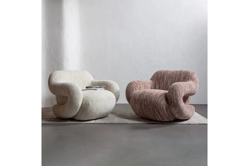 Fåtölj Folke - Gammal Rosa Melange - Möbler - Vardagsrum - Fåtöljer