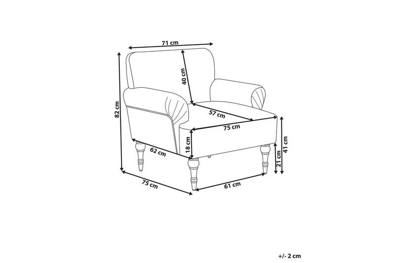 Fåtölj Fredros - Beige, ljust trä - Möbler - Vardagsrum - Fåtöljer