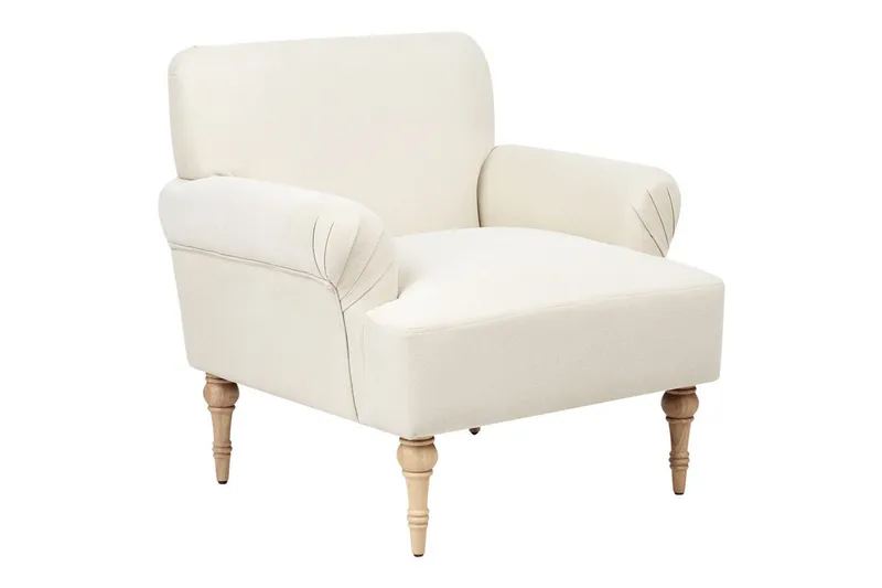 Fåtölj Fredros - Beige, ljust trä - Möbler - Vardagsrum - Fåtöljer