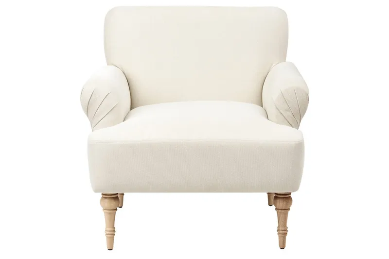 Fåtölj Fredros - Beige, ljust trä - Möbler - Vardagsrum - Fåtöljer