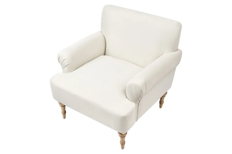 Fåtölj Fredros - Beige, ljust trä - Möbler - Vardagsrum - Fåtöljer