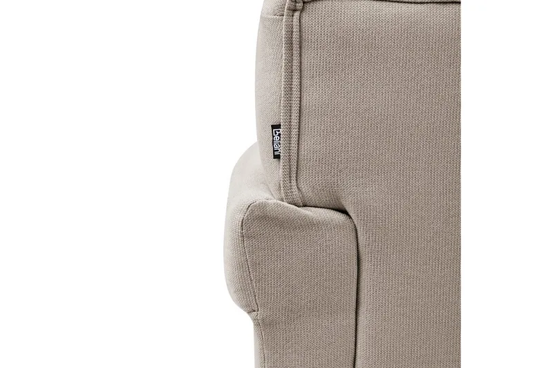 Fåtölj Fredros - Taupe, ljust trä - Möbler - Vardagsrum - Fåtöljer