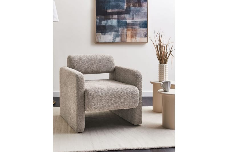 Fåtölj Hallsberg - Beige - Möbler - Vardagsrum - Fåtöljer