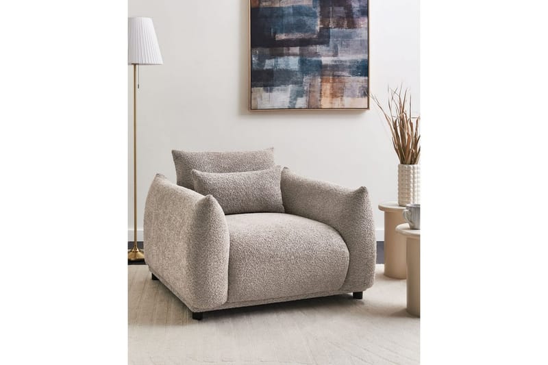 Fåtölj Jamsa - Beige, svart - Möbler - Vardagsrum - Fåtöljer