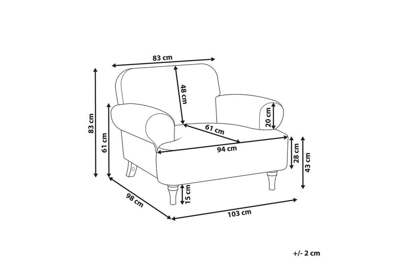 Fåtölj Kiberg - Beige, ljust trä - Möbler - Vardagsrum - Fåtöljer