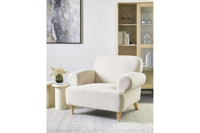 Fåtölj Kiberg - Beige, ljust trä - Möbler - Vardagsrum - Fåtöljer