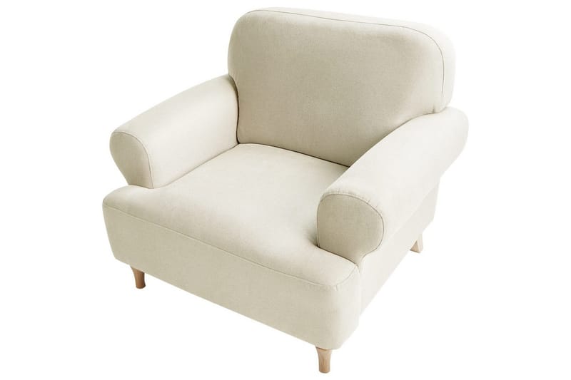 Fåtölj Kiberg - Beige, ljust trä - Möbler - Vardagsrum - Fåtöljer