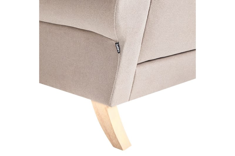 Fåtölj Kiberg - Taupe, ljust trä - Möbler - Vardagsrum - Fåtöljer