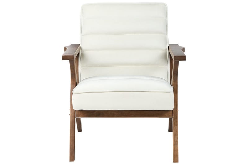 Fåtölj Kisa - Vitt, mörkt trä - Möbler - Vardagsrum - Fåtöljer