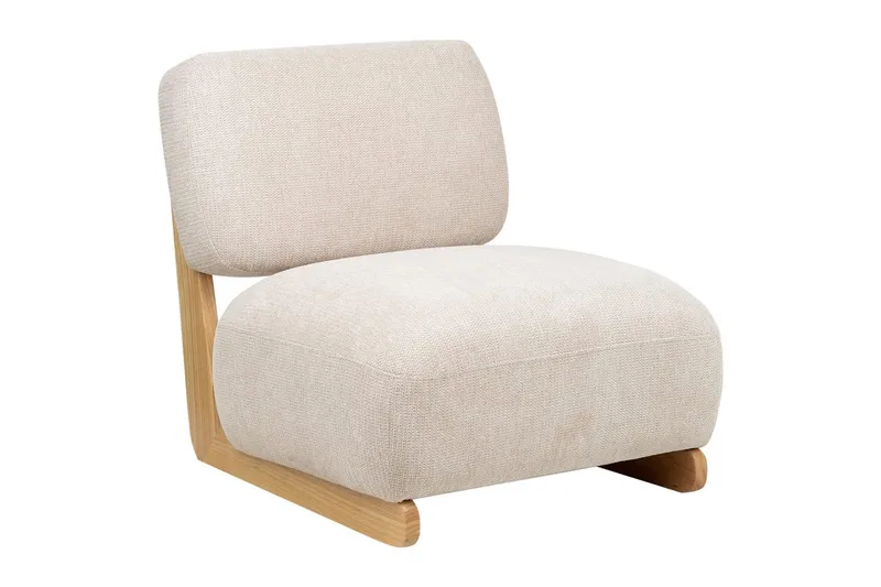 Fåtölj Kokkola, Beige, ljust trä