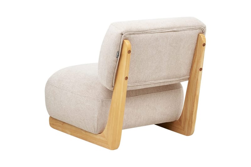 Fåtölj Kokkola - Beige, ljust trä - Möbler - Vardagsrum - Fåtöljer
