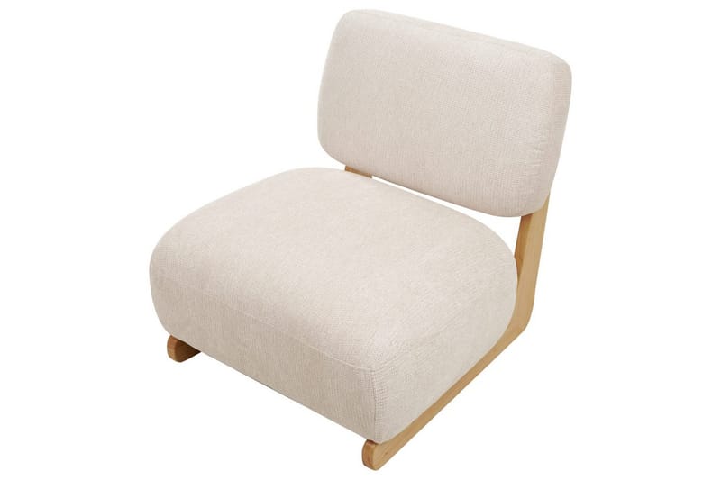 Fåtölj Kokkola - Beige, ljust trä - Möbler - Vardagsrum - Fåtöljer