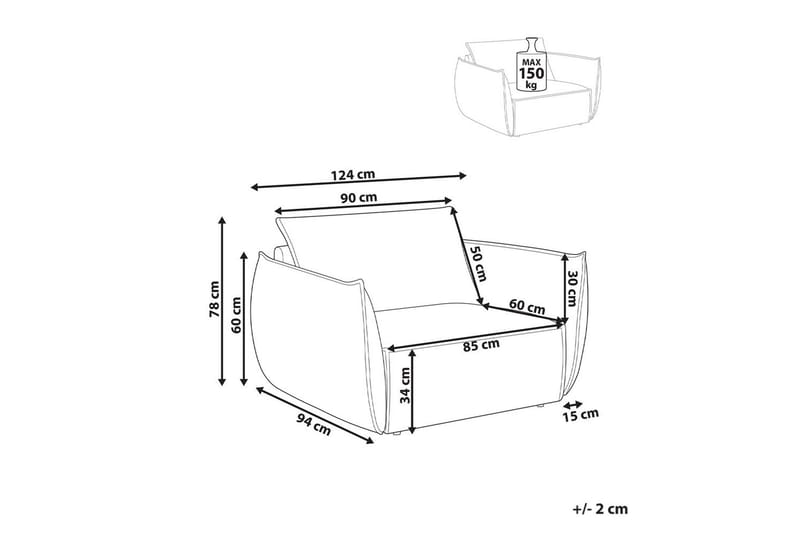 Fåtölj Kunes - Taupe - Möbler - Vardagsrum - Fåtöljer