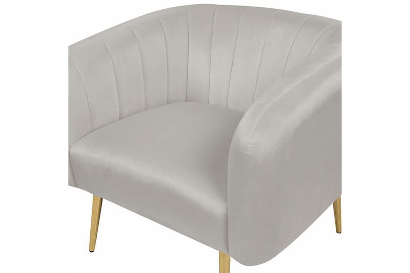 Fåtölj Laconia - Grå, guld - Möbler - Vardagsrum - Fåtöljer