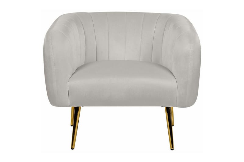 Fåtölj Laconia - Grå, guld - Möbler - Vardagsrum - Fåtöljer