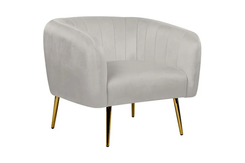 Fåtölj Laconia, Grå, guld