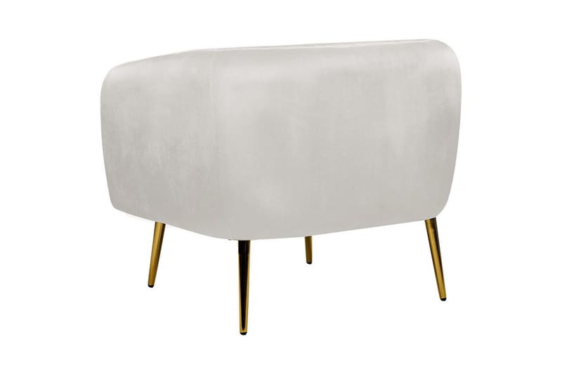 Fåtölj Laconia - Grå, guld - Möbler - Vardagsrum - Fåtöljer