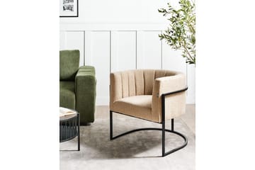 Fåtölj Larvik II Beige/svart - Beige/svart - Möbler - Vardagsrum - Fåtöljer