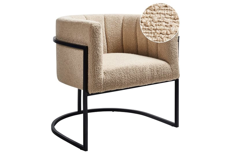 Fåtölj Larvik II Beige/svart, Beige/svart