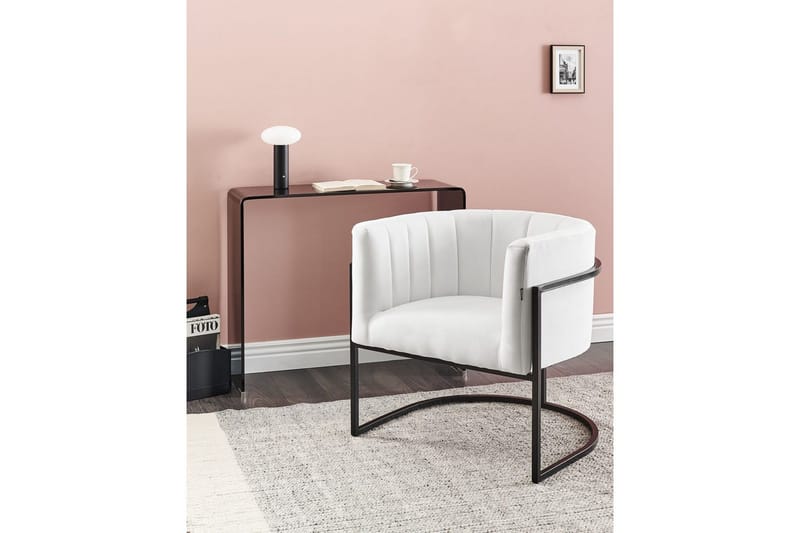 Fåtölj Larvik II Vit/Svart - Vit/Svart - Möbler - Vardagsrum - Fåtöljer