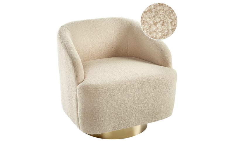 Fåtölj Lavik Beige/guld - Beige/guld - Möbler - Vardagsrum - Fåtöljer