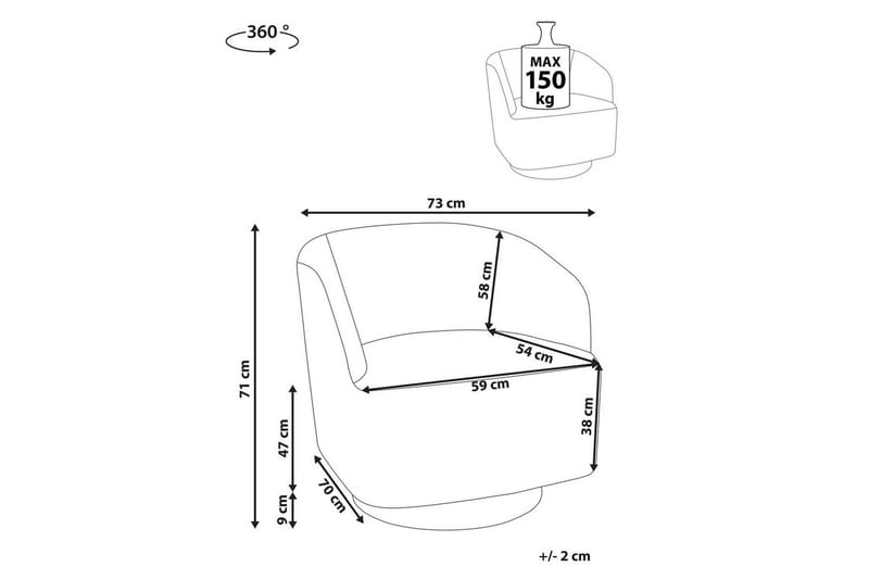 Fåtölj Lavik Brun/Guld - Brun/Guld - Möbler - Vardagsrum - Fåtöljer