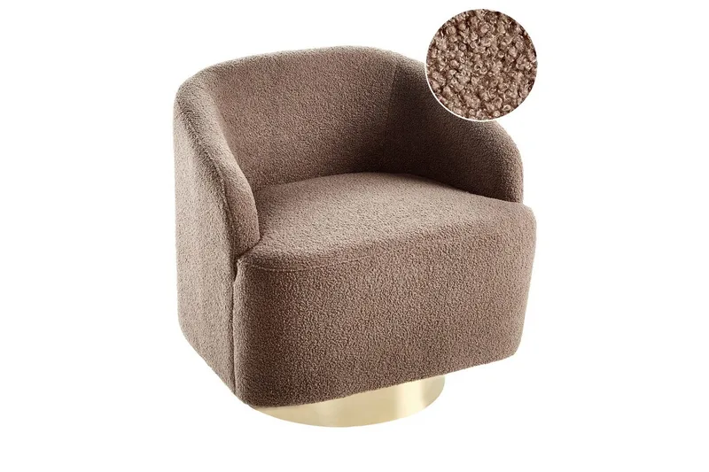 Fåtölj Lavik Brun/Guld, Brun/Guld