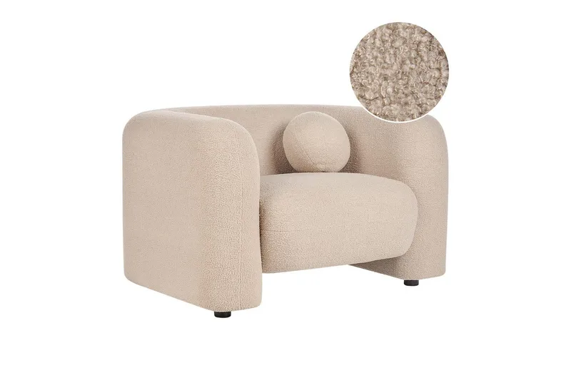 Fåtölj Leiren - Beige/Bouclé - Möbler - Vardagsrum - Fåtöljer