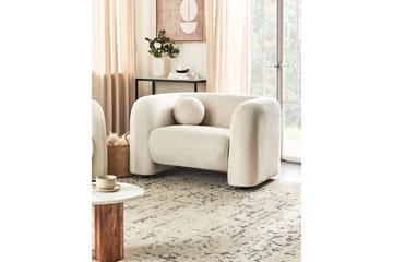 Fåtölj Leiren - Off-white/Sammet - Möbler - Vardagsrum - Fåtöljer