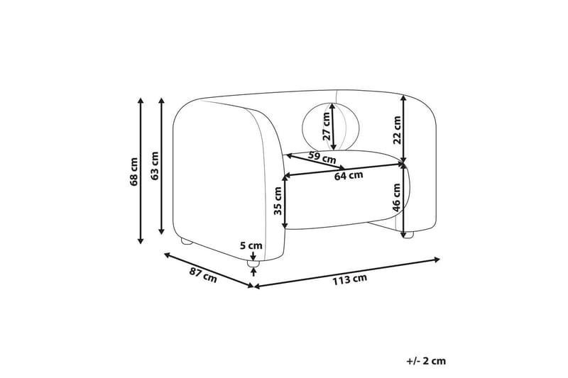 Fåtölj Leiren - Vit/Bouclé - Möbler - Vardagsrum - Fåtöljer