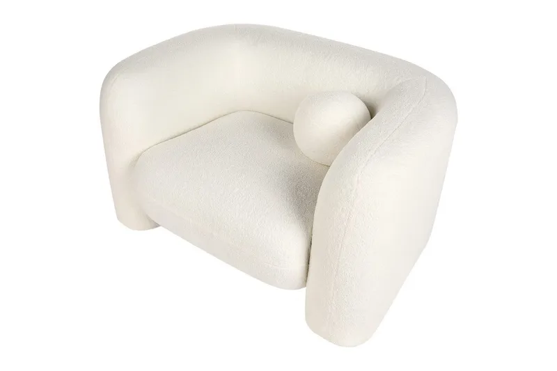 Fåtölj Leiren - Vit/Bouclé - Möbler - Vardagsrum - Fåtöljer