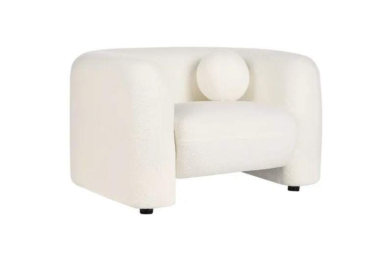 Fåtölj Leiren - Vit/Bouclé - Möbler - Vardagsrum - Fåtöljer