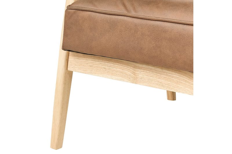 Fåtölj Leknes - Brunt, ljust trä - Möbler - Vardagsrum - Fåtöljer