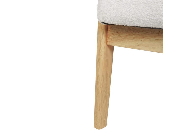 Fåtölj Leknes - Vit, ljust trä - Möbler - Vardagsrum - Fåtöljer