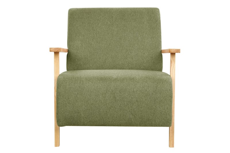 Fåtölj Lesja - Grönt, ljust trä/Polyester - Möbler - Vardagsrum - Fåtöljer