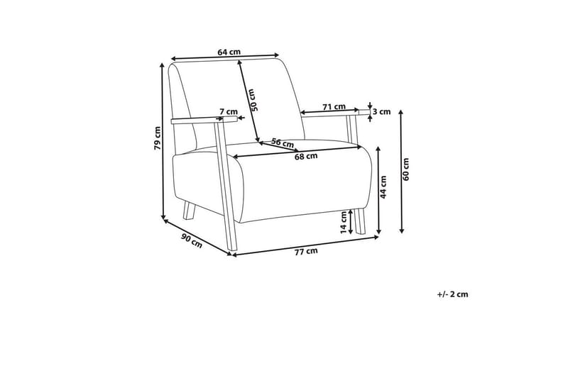 Fåtölj Lesja - Rosa, ljust trä/Polyester - Möbler - Vardagsrum - Fåtöljer