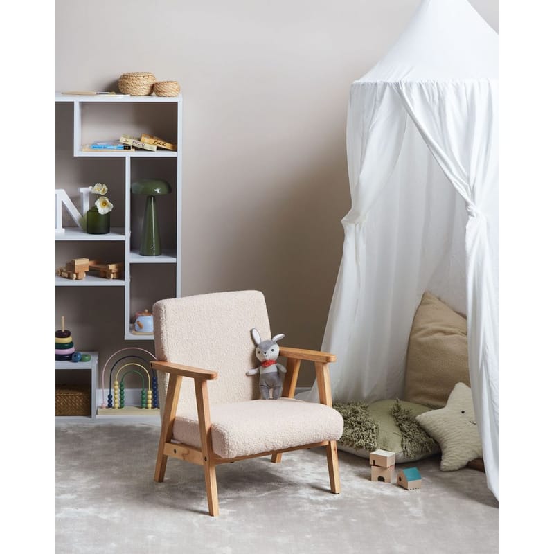 Fåtölj Linde - Beige, ljust trä - Möbler - Vardagsrum - Fåtöljer - Bäddfåtöljer