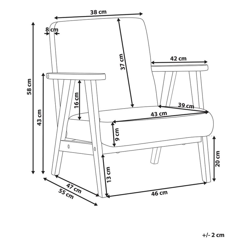 Fåtölj Linde - Rosa, ljust trä - Möbler - Vardagsrum - Fåtöljer - Bäddfåtöljer