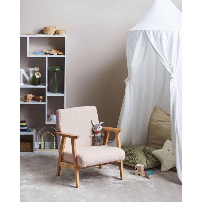 Fåtölj Linde - Rosa, ljust trä - Möbler - Vardagsrum - Fåtöljer - Bäddfåtöljer