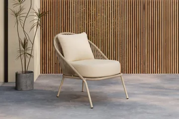 Fåtölj Lindos Utomhus - Beige - Utemöbler - Utestolar & fåtöljer - Utefåtöljer & loungefåtöljer