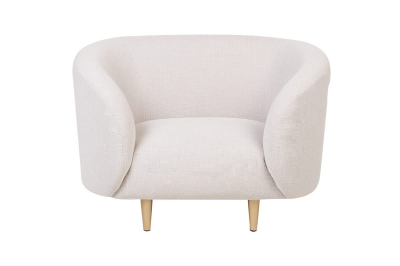 Fåtölj Loen - Beige, guld/Polyester - Möbler - Vardagsrum - Fåtöljer