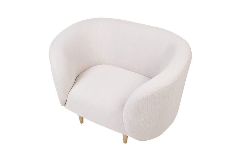 Fåtölj Loen - Beige, guld/Polyester - Möbler - Vardagsrum - Fåtöljer