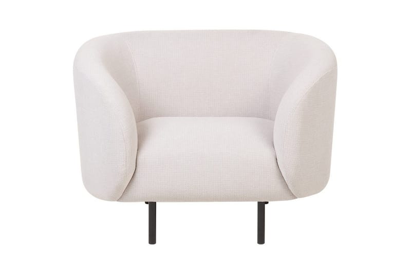 Fåtölj Loen - Ljusbeige, svart/Polyester - Möbler - Vardagsrum - Fåtöljer