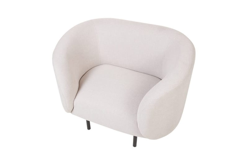 Fåtölj Loen - Ljusbeige, svart/Polyester - Möbler - Vardagsrum - Fåtöljer
