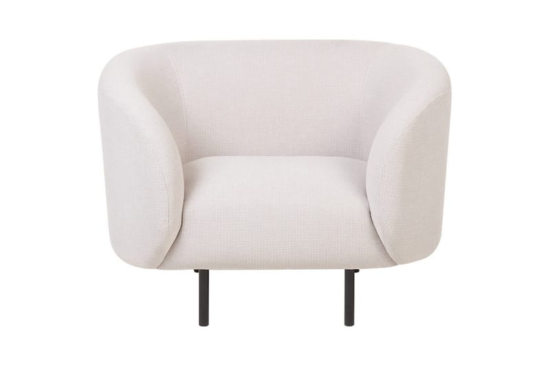 Fåtölj Loen - Ljusbeige, svart/Polyester - Möbler - Vardagsrum - Fåtöljer