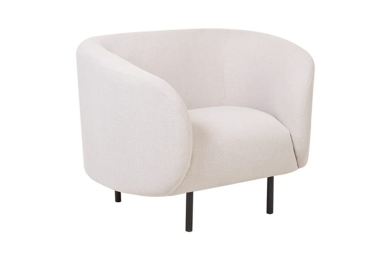 Fåtölj Loen - Ljusbeige, svart/Polyester - Möbler - Vardagsrum - Fåtöljer