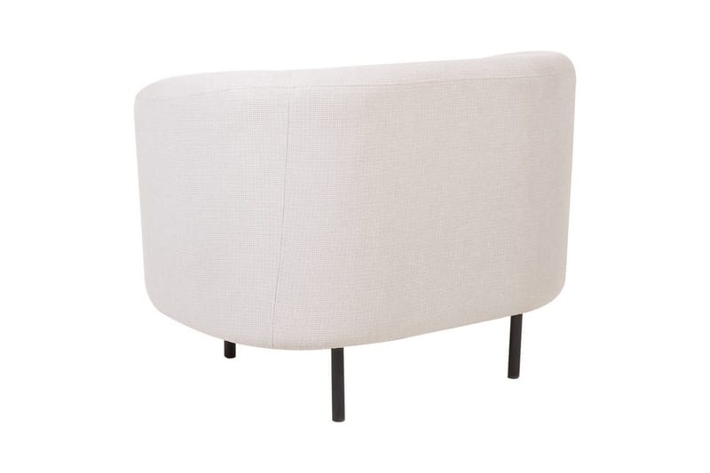 Fåtölj Loen - Ljusbeige, svart/Polyester - Möbler - Vardagsrum - Fåtöljer